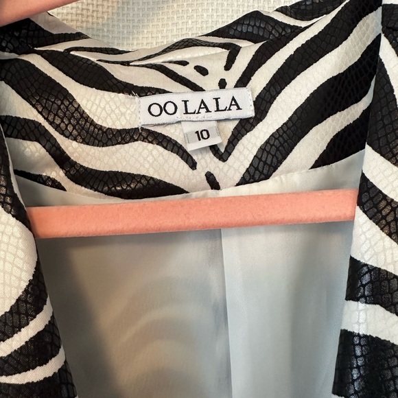 Zebra Print Blazer NWT SZ 10 - Picture 4 of 7